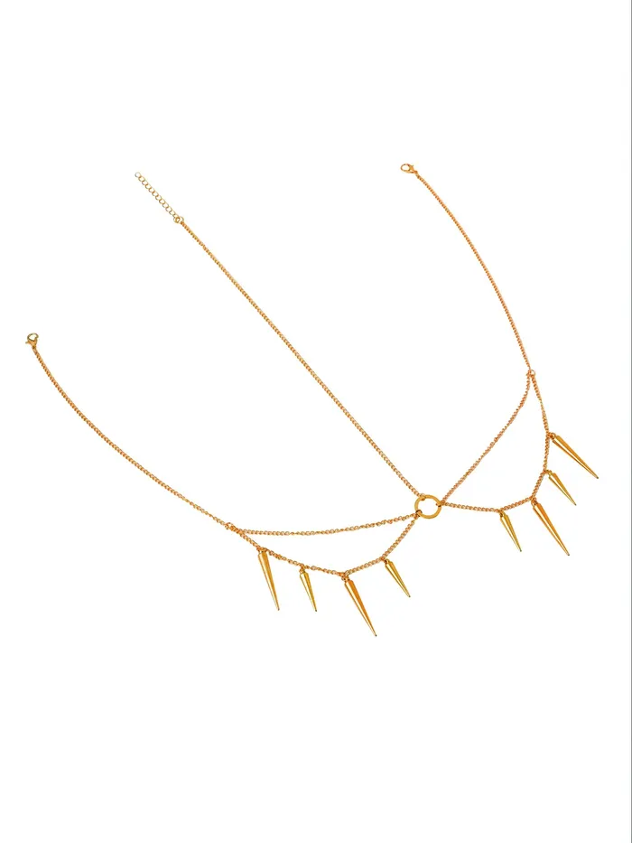 Bracelets Yellow Chimes Head Chain for Women and Girls Gold Toned Multilayer Head jewellery for women Birthday Gift for girls and women Anniversary Gift for Wife Yellow Chimes