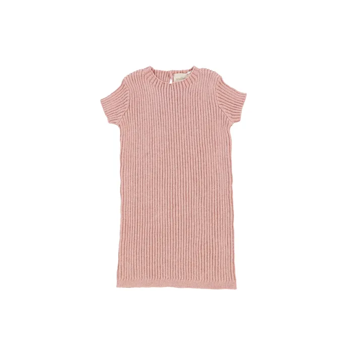 Analogie Earrings Analogie Short Sleeve Knit Sweater Pink