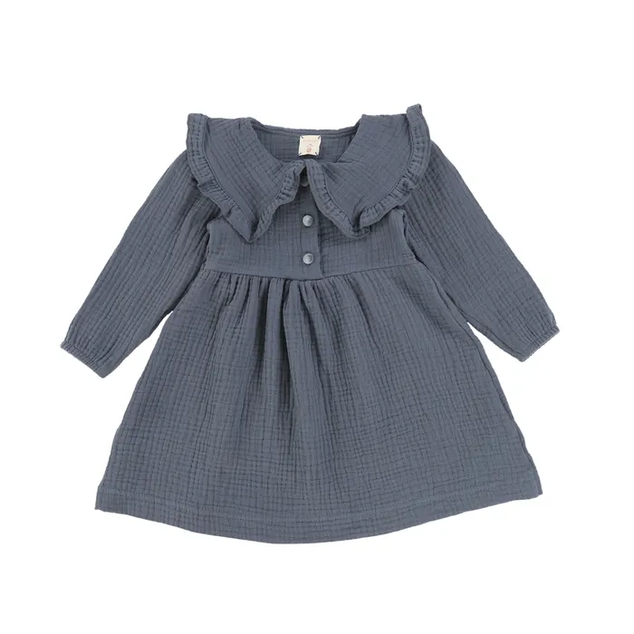 Analogie Muslin Dress BlueGrey Analogie Rings