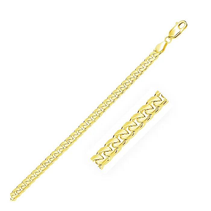 Bracelets MayaMila 44mm 14k Yellow Gold Solid Miami Cuban Bracelet