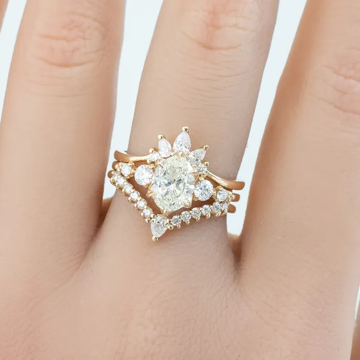 Estel Fleur Grand Ring GIA Certified 120ct Oval Diamond 14k Yellow Gold One of a kind Envero Jewelry Rings Estel Fleur Grand Ring GIA Certified 120ct Oval Diamond 14k Yellow Gold One of a kind Envero Jewelry Rings
