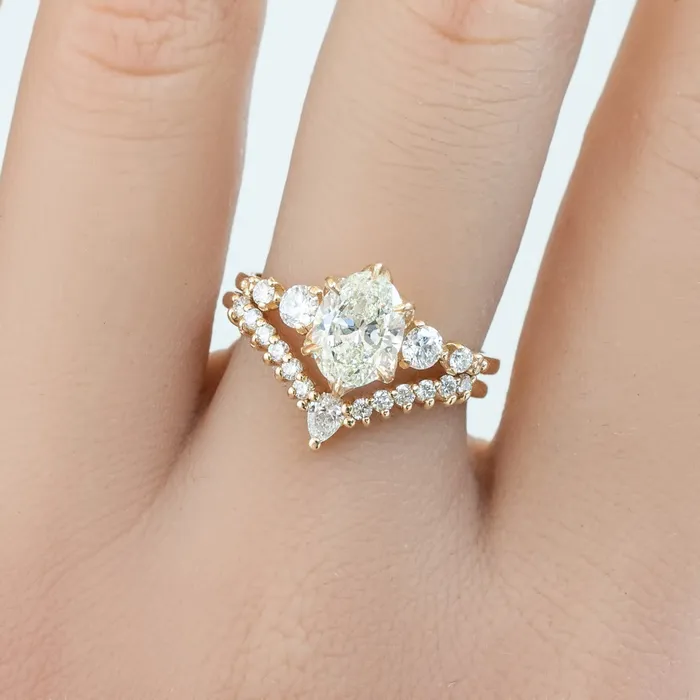 Estel Fleur Grand Ring GIA Certified 120ct Oval Diamond 14k Yellow Gold One of a kind Envero Jewelry Rings Estel Fleur Grand Ring GIA Certified 120ct Oval Diamond 14k Yellow Gold One of a kind Envero Jewelry Rings