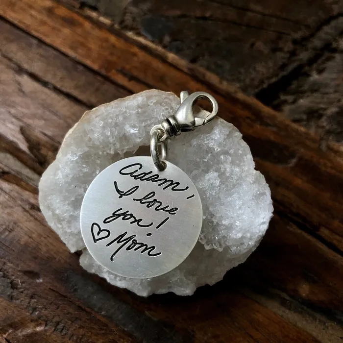 Handwritten Charm Sterling Silver HeidiJHale Designs Charm Necklaces