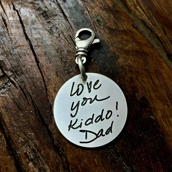 Handwritten Charm Sterling Silver HeidiJHale Designs Charm Necklaces