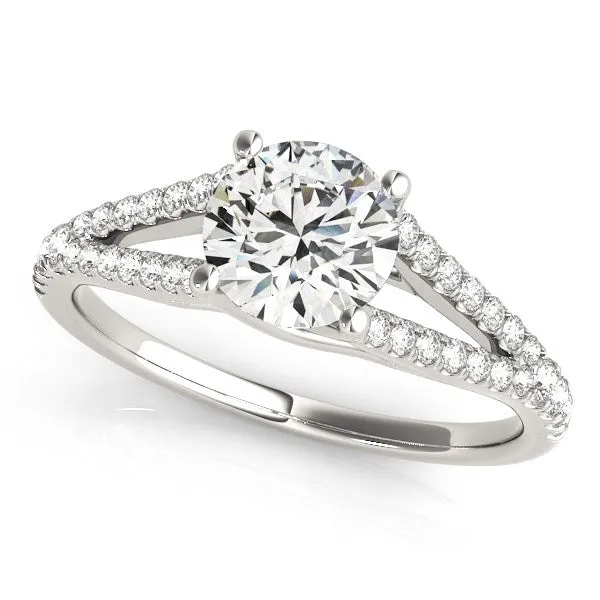 mayamila Rings 14K White Gold Split Shank Round Pronged Diamond Engagement Ring 1 18 ct tw mayamila Rings 14K White Gold Split Shank Round Pronged Diamond Engagement Ring 1 18 ct tw