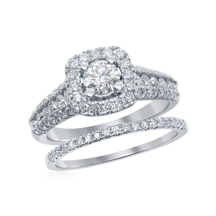 mayamila Rings 14kt White Gold Womens Round Diamond Bridal Wedding Engagement Ring Band Set 112 Cttw Certified mayamila Rings 14kt White Gold Womens Round Diamond Bridal Wedding Engagement Ring Band Set 112 Cttw Certified
