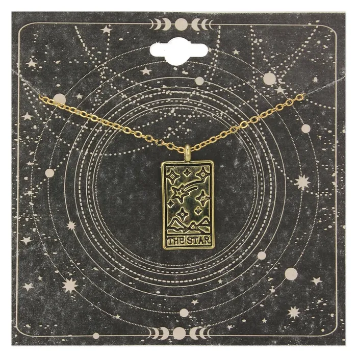 Necklaces ZAD Major Arcana Gold Star Tarot Necklace
