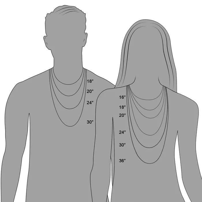 Rhodium Plated 88mm Sterling Silver Figaro Style Chain MayaMila Necklaces