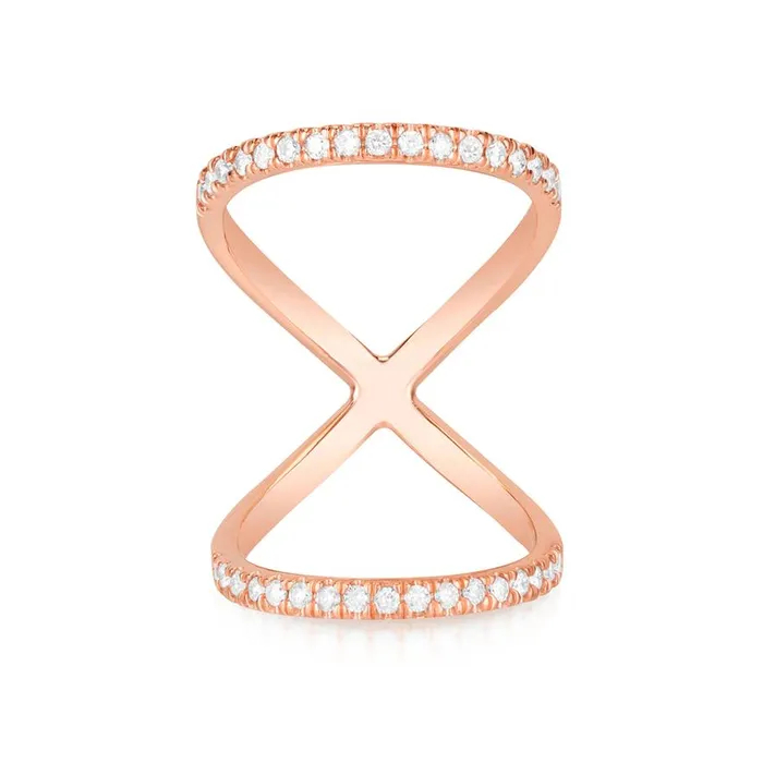 Rings Carbon Hyde Olympia Ring 14k Rose Gold