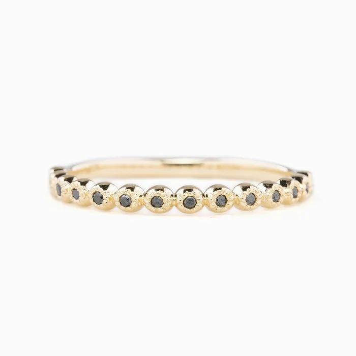 Rings Envero Jewelry Dahlia Black Diamond Half Eternity Ring