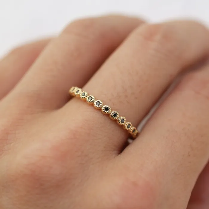 Rings Envero Jewelry Dahlia Black Diamond Half Eternity Ring Rings Envero Jewelry Dahlia Black Diamond Half Eternity Ring