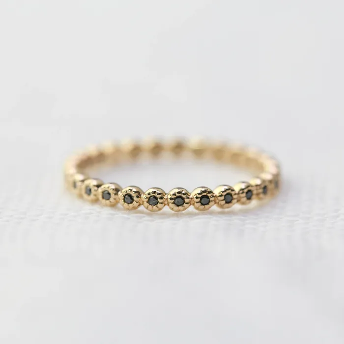 Rings Envero Jewelry Dahlia Black Diamond Half Eternity Ring Rings Envero Jewelry Dahlia Black Diamond Half Eternity Ring