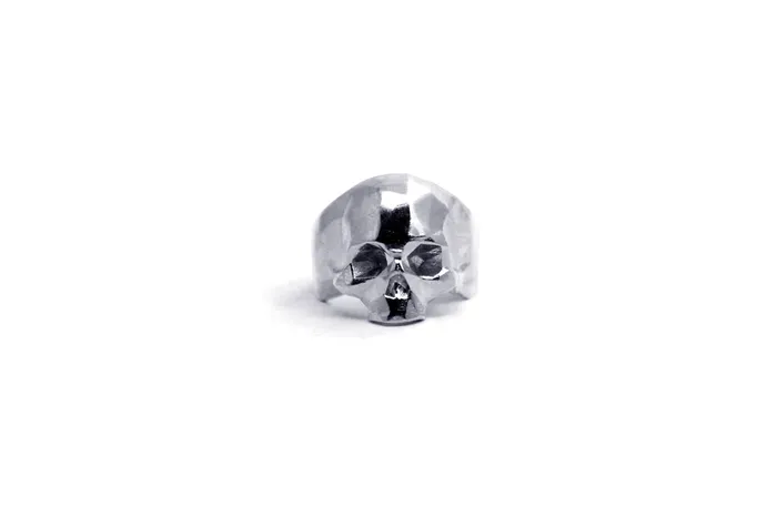 Anillo Craneo Low Poly sin Mandibula Cromado MARIA MARISCAL Earrings