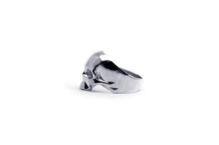 Anillo Craneo Low Poly sin Mandibula Cromado MARIA MARISCAL Earrings