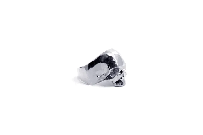 Anillo Craneo Low Poly sin Mandibula Cromado MARIA MARISCAL Earrings