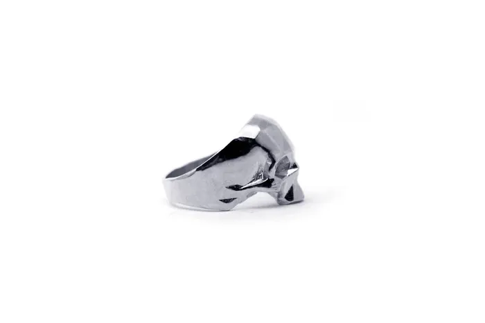 Anillo Craneo Low Poly sin Mandibula Cromado MARIA MARISCAL Earrings