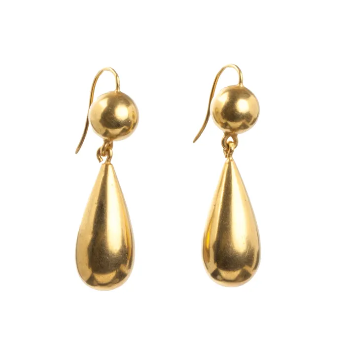 Bell Bird Antiques Victorian Era Gilded Earrings Earrings