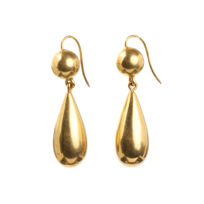 Bell Bird Antiques Victorian Era Gilded Earrings Earrings