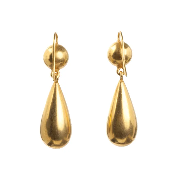 Bell Bird Antiques Victorian Era Gilded Earrings Earrings