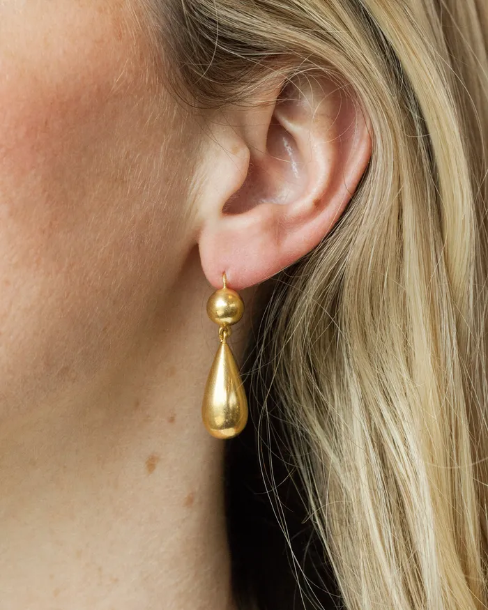 Bell Bird Antiques Victorian Era Gilded Earrings Earrings