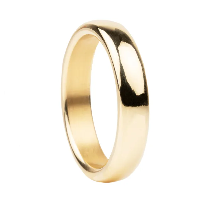 Bell Bird In House Rings Bell Bird Mens 5mm Yellow Gold Wedding Band