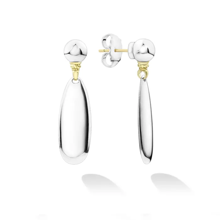 Beloved Smooth Silver Drop Earrings LAGOS Earrings