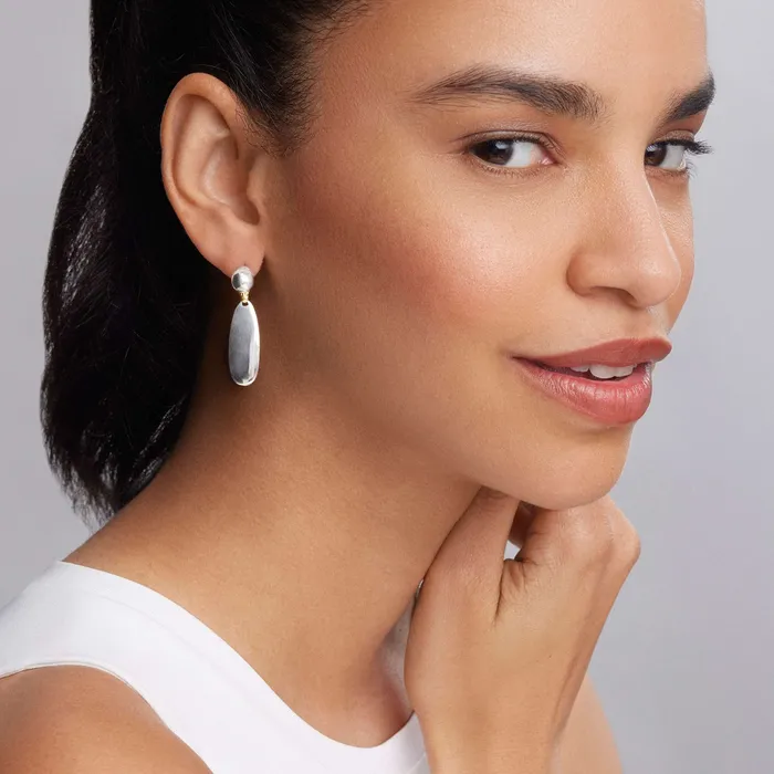 Beloved Smooth Silver Drop Earrings LAGOS Earrings