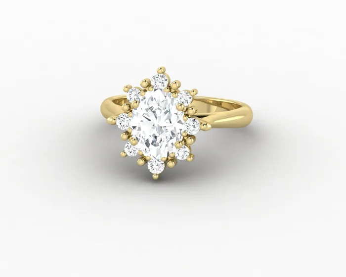 Bridget 10 Ct Oval Cut Halo Engagement Ring Sapheena Jewelry Rings