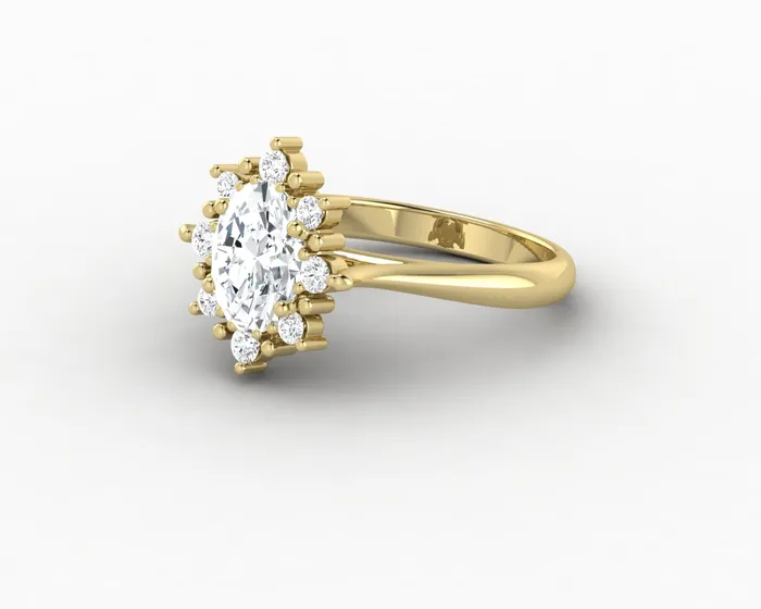 Bridget 10 Ct Oval Cut Halo Engagement Ring Sapheena Jewelry Rings