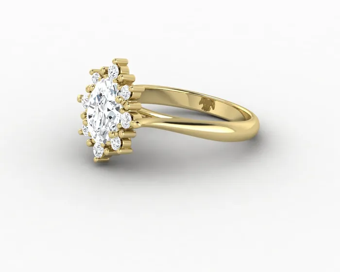 Bridget 10 Ct Oval Cut Halo Engagement Ring Sapheena Jewelry Rings