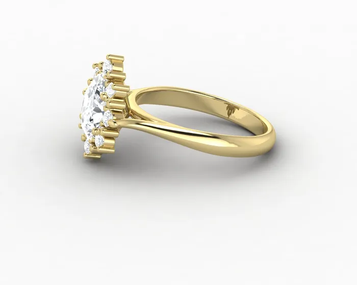 Bridget 10 Ct Oval Cut Halo Engagement Ring Sapheena Jewelry Rings
