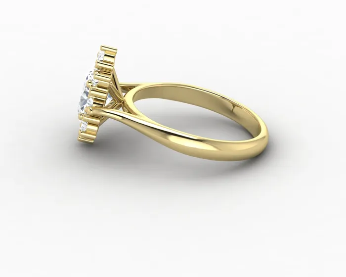 Bridget 10 Ct Oval Cut Halo Engagement Ring Sapheena Jewelry Rings