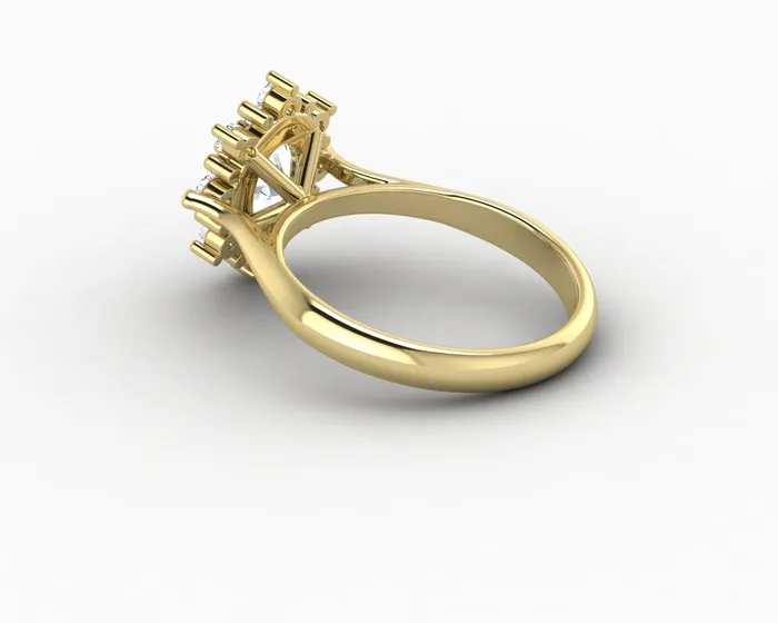 Bridget 10 Ct Oval Cut Halo Engagement Ring Sapheena Jewelry Rings