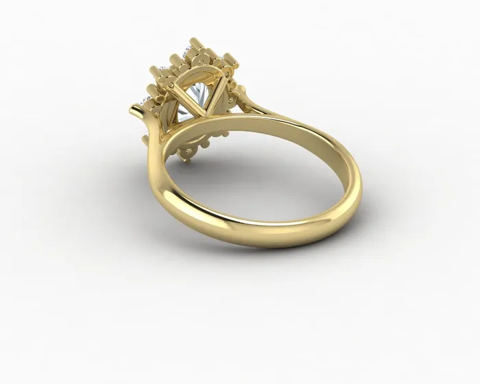 Bridget 10 Ct Oval Cut Halo Engagement Ring Sapheena Jewelry Rings
