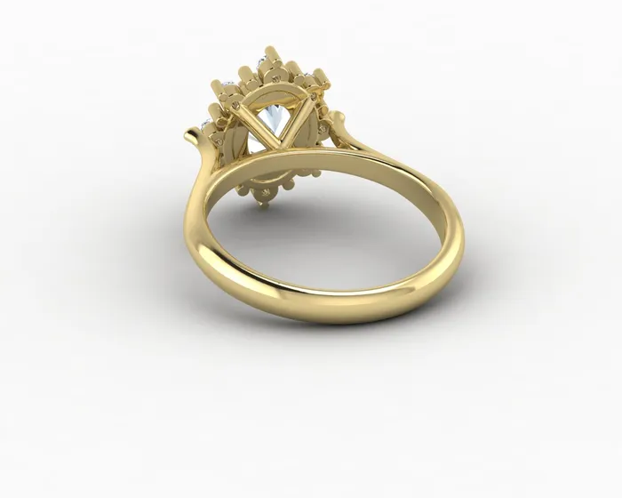 Bridget 10 Ct Oval Cut Halo Engagement Ring Sapheena Jewelry Rings