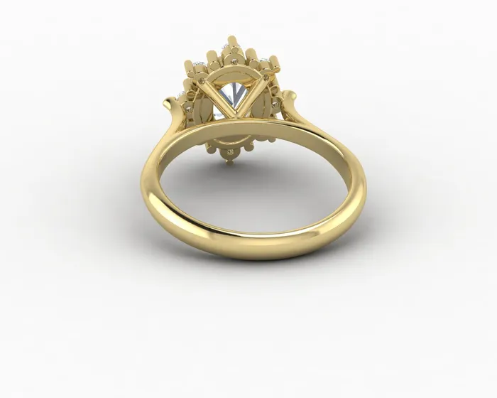 Bridget 10 Ct Oval Cut Halo Engagement Ring Sapheena Jewelry Rings