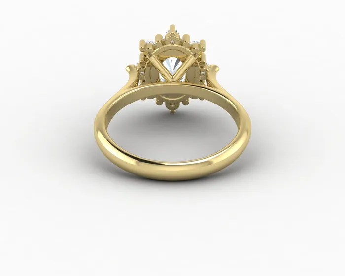 Bridget 10 Ct Oval Cut Halo Engagement Ring Sapheena Jewelry Rings