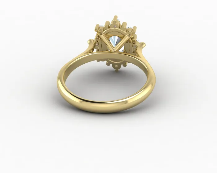 Bridget 10 Ct Oval Cut Halo Engagement Ring Sapheena Jewelry Rings
