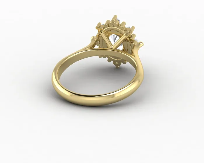 Bridget 10 Ct Oval Cut Halo Engagement Ring Sapheena Jewelry Rings