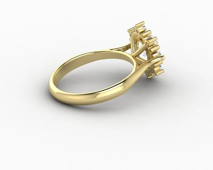 Bridget 10 Ct Oval Cut Halo Engagement Ring Sapheena Jewelry Rings