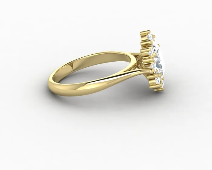 Bridget 10 Ct Oval Cut Halo Engagement Ring Sapheena Jewelry Rings