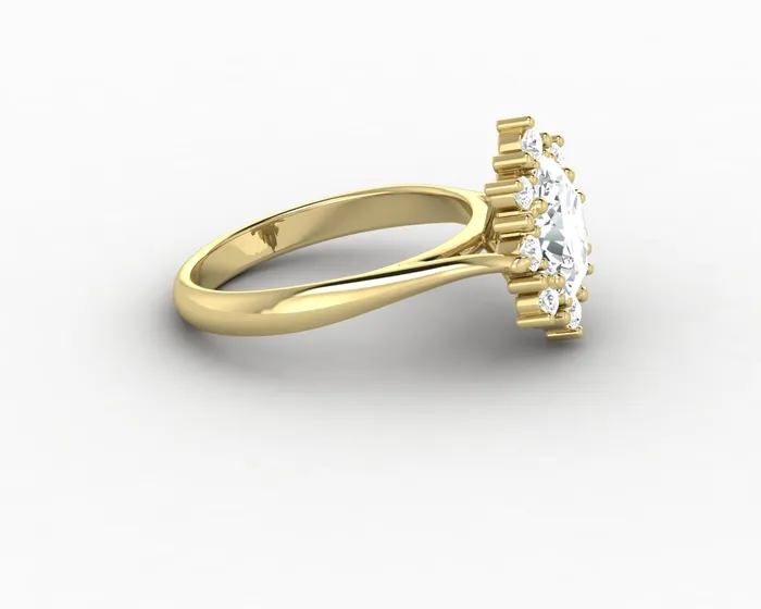 Bridget 10 Ct Oval Cut Halo Engagement Ring Sapheena Jewelry Rings