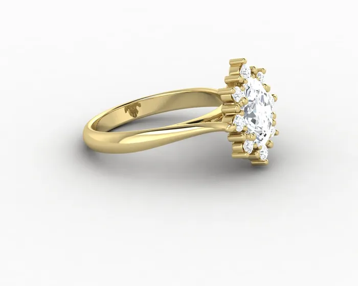Bridget 10 Ct Oval Cut Halo Engagement Ring Sapheena Jewelry Rings