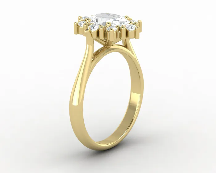 Bridget 10 Ct Oval Cut Halo Engagement Ring Sapheena Jewelry Rings