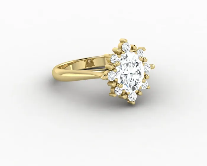 Bridget 10 Ct Oval Cut Halo Engagement Ring Sapheena Jewelry Rings