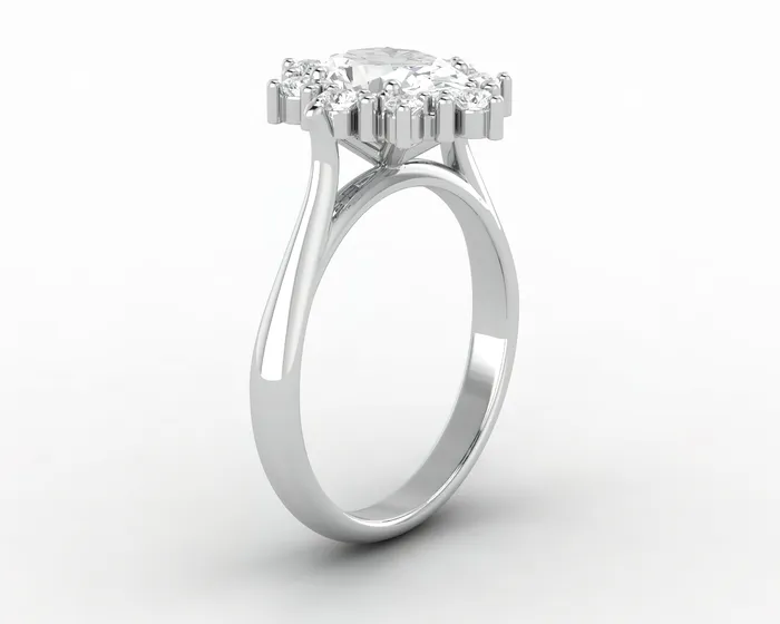Bridget 10 Ct Oval Cut Halo Engagement Ring Sapheena Jewelry Rings