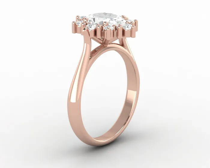 Bridget 10 Ct Oval Cut Halo Engagement Ring Sapheena Jewelry Rings