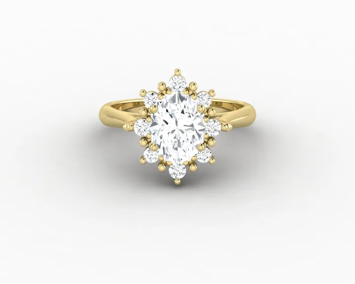 Bridget 10 Ct Oval Cut Halo Engagement Ring Sapheena Jewelry Rings