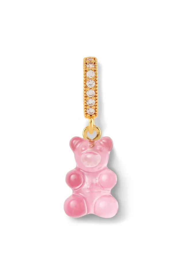 Crystal Haze Jewelry Necklaces Nostalgia bear Pave connector Bubblegum pink
