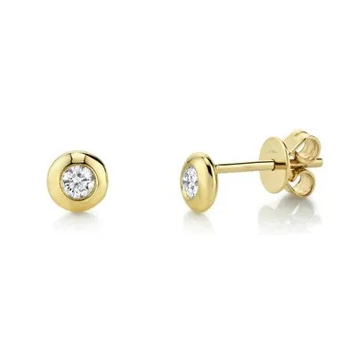 Earrings 022CT DIAMOND BEZEL STUD EARRING SHY CREATIONS